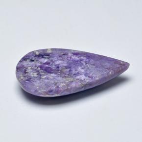 Charoite Viola naturale da 11.16 ct, Forma a pera, Opaco