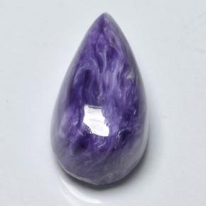 Charoite Viola naturale da 4.92 ct, Forma a pera, Opaco