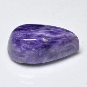 Charoite Viola naturale da 4.92 ct, Forma a pera, Opaco