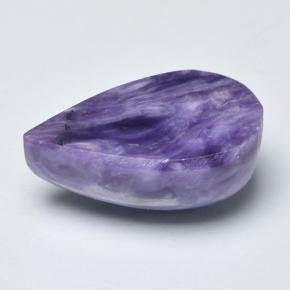 Charoite Viola naturale da 4.92 ct, Forma a pera, Opaco