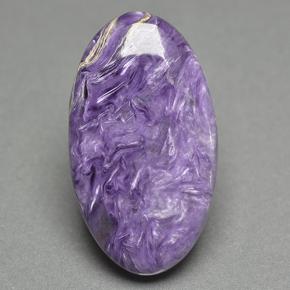 Caroite viola naturale da 13,58 ct, taglio ovale, opaco