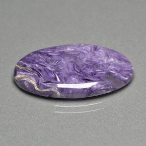 Caroite viola naturale da 13,58 ct, taglio ovale, opaco