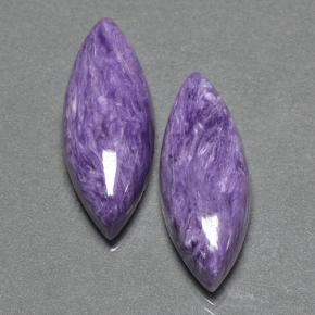 Caroite naturale viola da 16,62 ct, marchesa, opaco