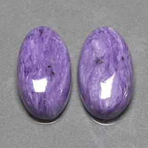 Gemme di Charoite Viola naturale da 11.14 ct, Taglio ovale, Opaco