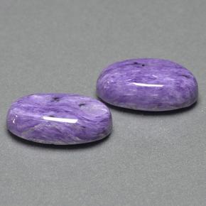 Gemme di Charoite Viola naturale da 11.14 ct, Taglio ovale, Opaco