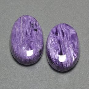 Gemme di Charoite Viola naturale da 16.88 ct, Taglio ovale, Opaco