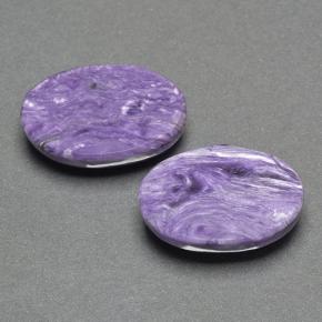 Gemme di Charoite Viola naturale da 16.88 ct, Taglio ovale, Opaco