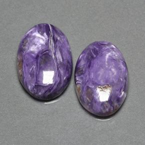 Gemme di Charoite Viola naturale da 20.82 ct, Taglio ovale, Opaco