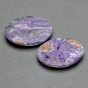 Gemme di Charoite Viola naturale da 20.82 ct, Taglio ovale, Opaco