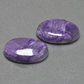 Gemme di Charoite Viola naturale da 14.65 ct, Taglio ovale, Opaco