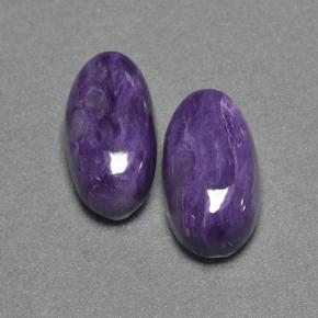 Gemme di Charoite Viola naturale da 9.91 ct, Taglio ovale, Opaco