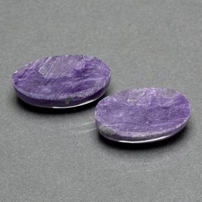 Gemme di Charoite Viola naturale da 9.91 ct, Taglio ovale, Opaco