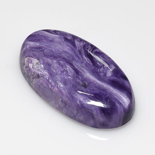 Caroite viola naturale da 15,62 ct, taglio ovale, opaco