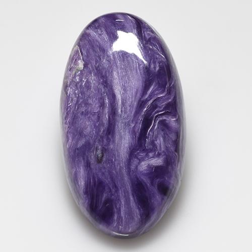 Caroite viola naturale da 15,62 ct, taglio ovale, opaco