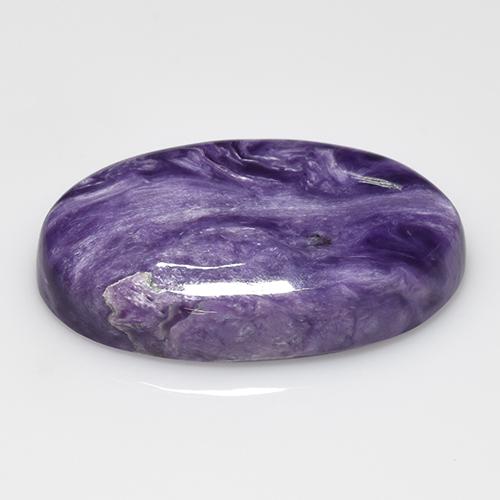 Caroite viola naturale da 15,62 ct, taglio ovale, opaco