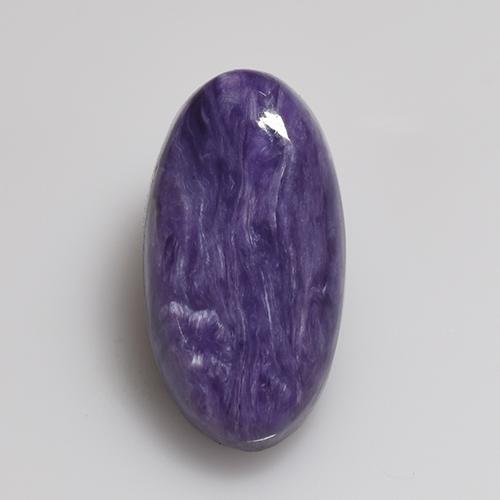 Caroite viola naturale da 4,53 ct, taglio ovale, opaco