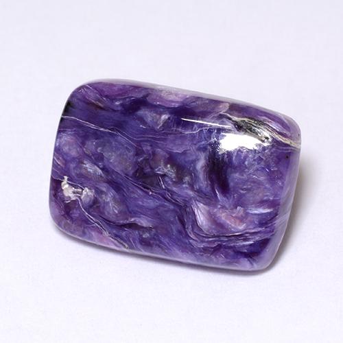 Charoite Viola naturale da 5.12 ct, Taglio a cuscino, Opaco