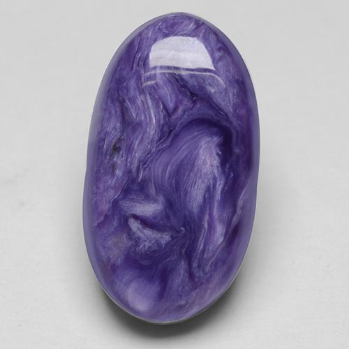 Charoite Viola naturale da 6.17 ct, Taglio ovale, Opaco