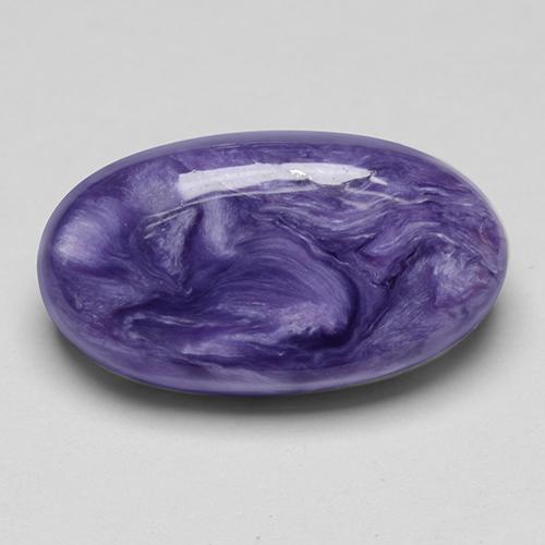 Charoite Viola naturale da 6.17 ct, Taglio ovale, Opaco