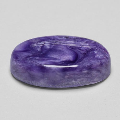Charoite Viola naturale da 6.17 ct, Taglio ovale, Opaco