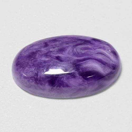 Charoite Viola naturale da 6.23 ct, Taglio ovale, Opaco