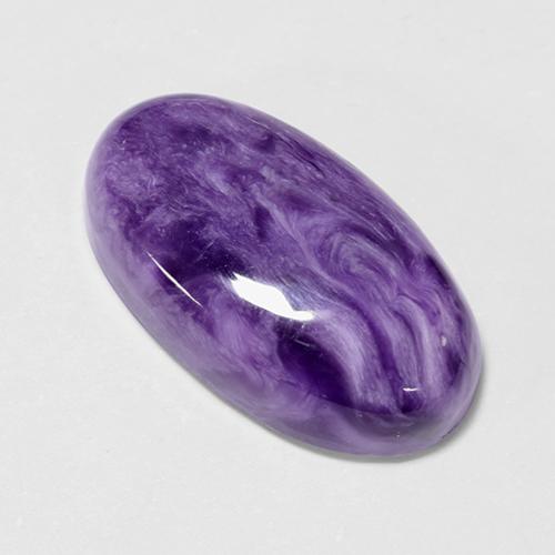 Charoite Viola naturale da 6.23 ct, Taglio ovale, Opaco