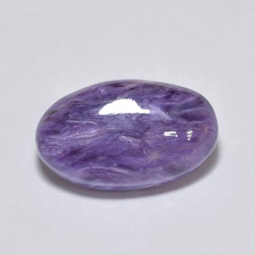 Caroite naturale viola da 4,56 ct, taglio ovale, opaco