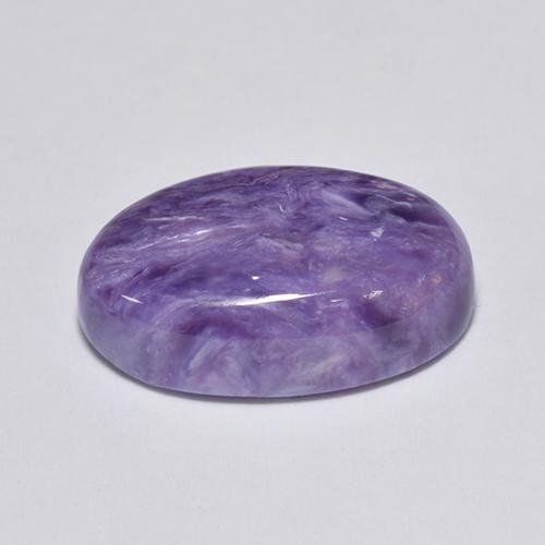 Caroite naturale viola da 4,56 ct, taglio ovale, opaco