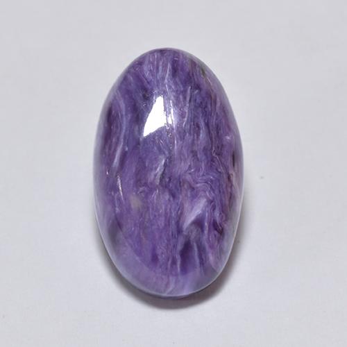 Caroite naturale viola da 4,56 ct, taglio ovale, opaco