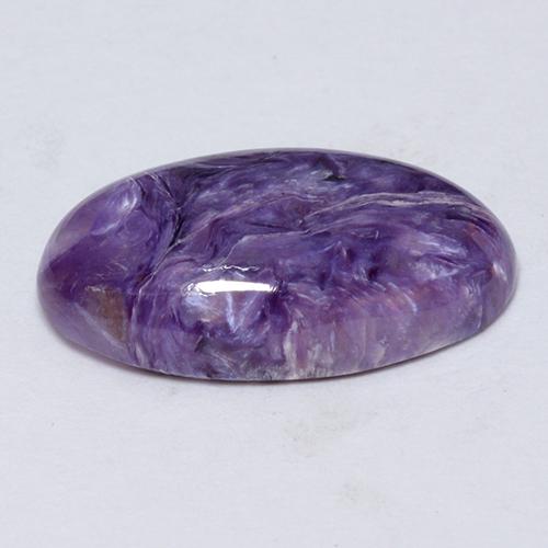 Caroite naturale viola da 5,12 ct, taglio ovale, opaco
