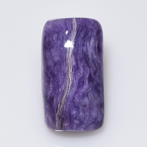 Caroite naturale viola da 8,77 ct, taglio a cuscino, opaco