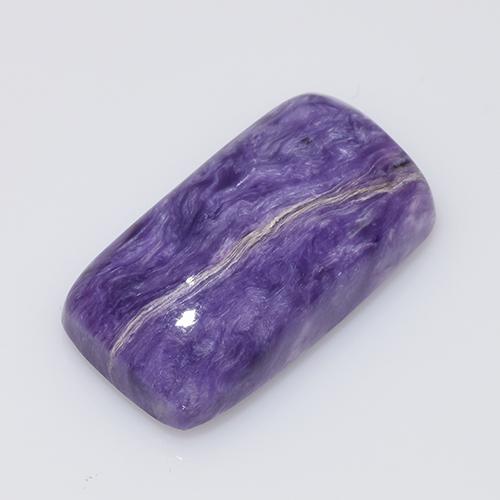 Caroite naturale viola da 8,77 ct, taglio a cuscino, opaco