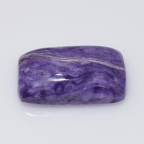 Caroite naturale viola da 8,77 ct, taglio a cuscino, opaco