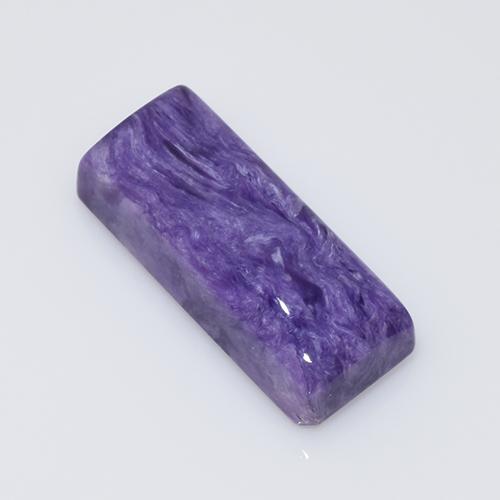 Caroite naturale viola da 7,36 ct, baguette, opaco