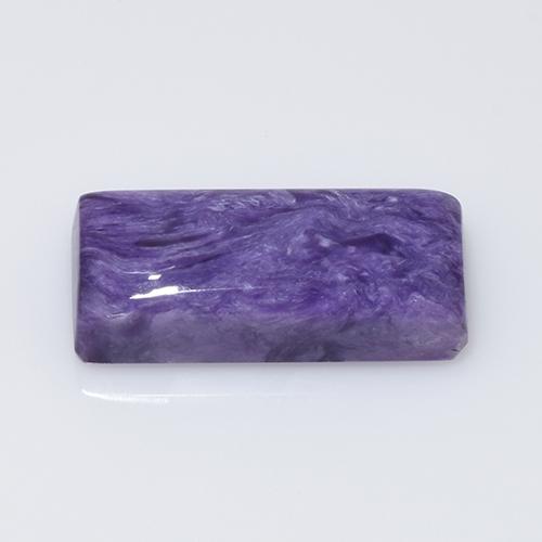 Caroite naturale viola da 7,36 ct, baguette, opaco