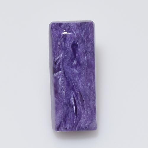 Caroite naturale viola da 7,36 ct, baguette, opaco