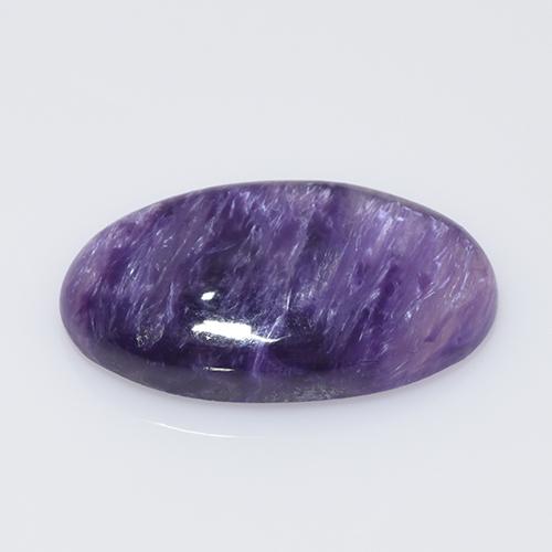 Charoite Viola naturale da 6.77 ct, Taglio ovale, Opaco