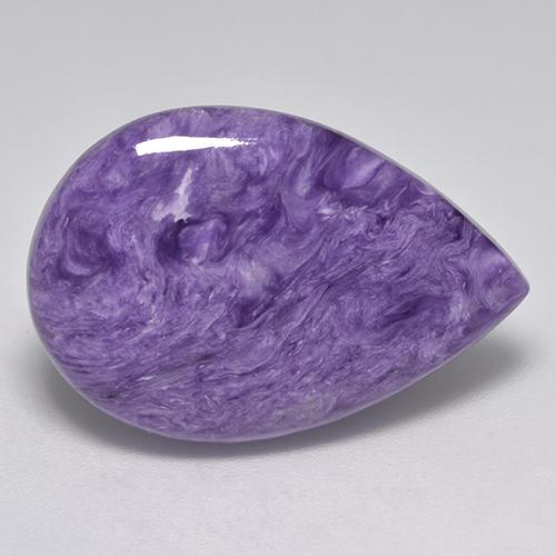 Charoite Viola Chiaro Viola naturale da 13.87 ct, Forma a pera, Opaco