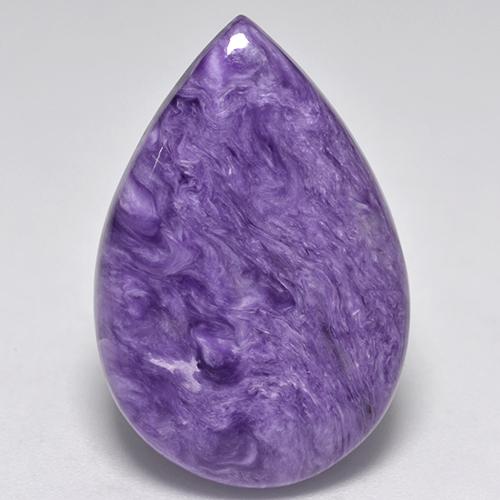 Charoite Viola Chiaro Viola naturale da 13.87 ct, Forma a pera, Opaco