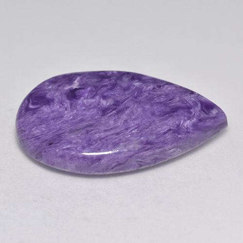 Charoite Viola Chiaro Viola naturale da 13.87 ct, Forma a pera, Opaco