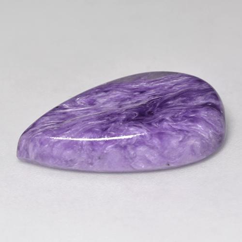 Charoite Viola medio naturale da 9.36 ct, Forma a pera, Opaco