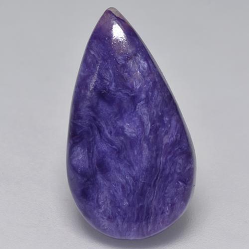 Caroite naturale viola da 5,87 ct, taglio a pera, opaco