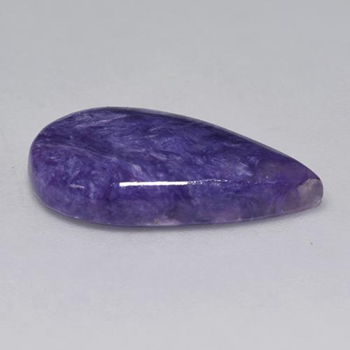 Caroite naturale viola da 5,87 ct, taglio a pera, opaco