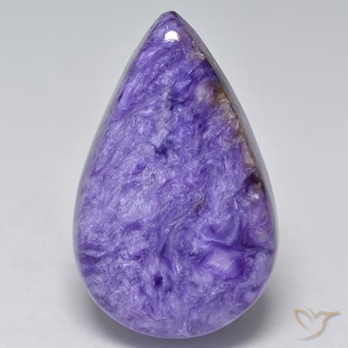 Charoite Velluto Chiaro Viola Viola naturale da 12.06 ct, Forma a pera, Opaco