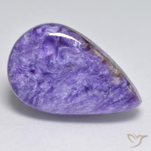 Charoite Velluto Chiaro Viola Viola naturale da 12.06 ct, Forma a pera, Opaco