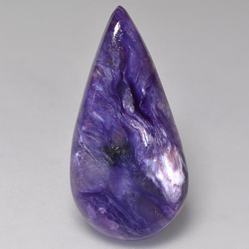 Charoite Viola medio naturale da 10.05 ct, Forma a pera, Opaco