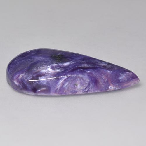 Charoite Viola medio naturale da 10.05 ct, Forma a pera, Opaco