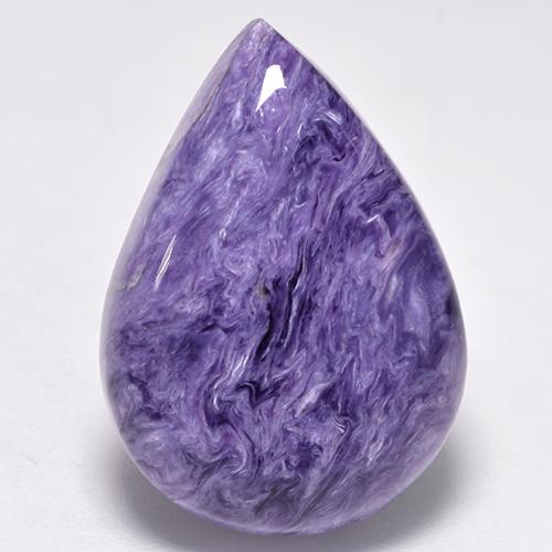 Charoite Viola naturale da 12.88 ct, Forma a pera, Opaco