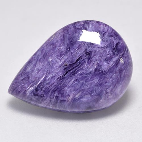 Charoite Viola naturale da 12.88 ct, Forma a pera, Opaco