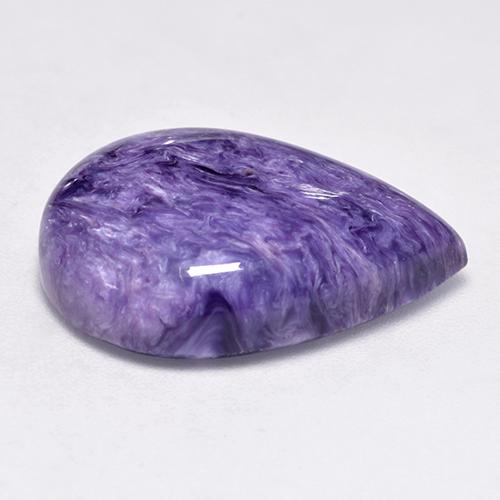 Charoite Viola naturale da 12.88 ct, Forma a pera, Opaco